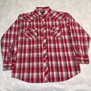 Renegade Plaid Western Pearl Snap Mens Shirt Sz XL Cowboy Ranch Rodeo